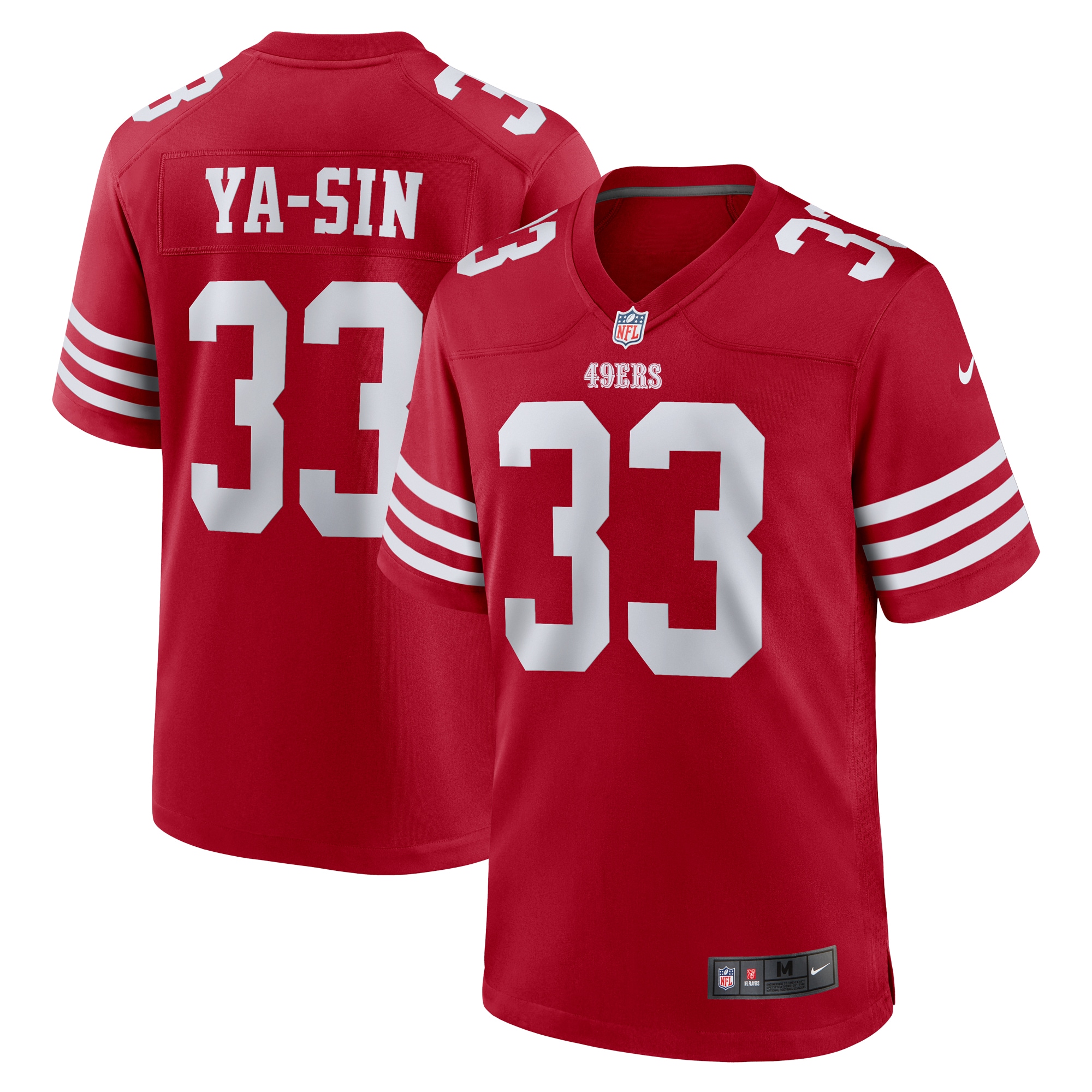 Men's San Francisco 49ers Rock Ya-Sin  Scarlet Team Game Jersey