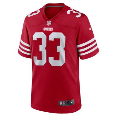 Men's San Francisco 49ers Rock Ya-Sin  Scarlet Team Game Jersey 02