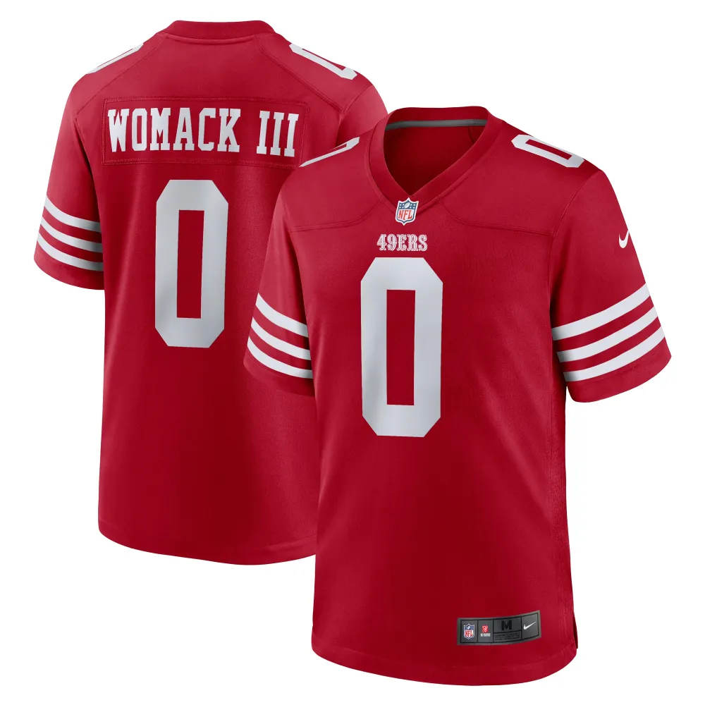 Men's San Francisco 49ers Samuel Womack III  Scarlet Game Jersey