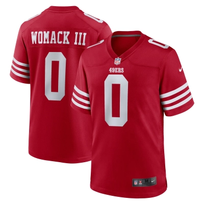 Men's San Francisco 49ers Samuel Womack III  Scarlet Game Jersey 01