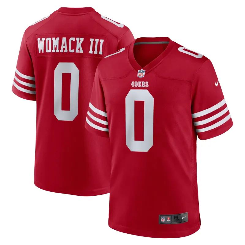 Men's San Francisco 49ers Samuel Womack III  Scarlet Game Jersey