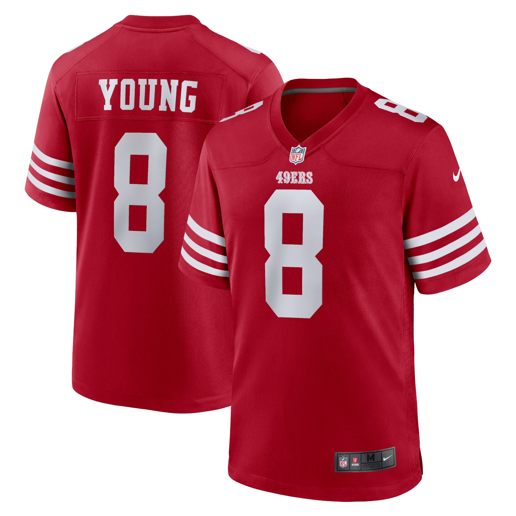 Men's San Francisco 49ers Steve Young Scarlet Retired Player Game Jersey