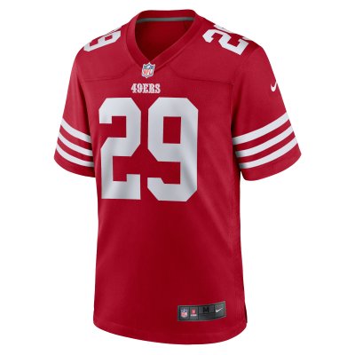 Men's San Francisco 49ers Talanoa Hufanga Scarlet Game Player Jersey 02