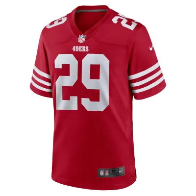 Men's San Francisco 49ers Talanoa Hufanga Scarlet Game Player Jersey 02