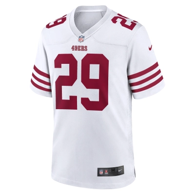 Men's San Francisco 49ers Talanoa Hufanga White Away Game Player Jersey 02