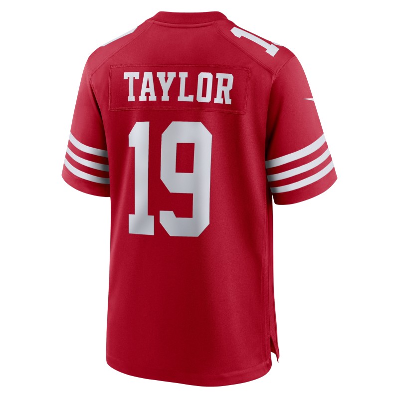 Men's San Francisco 49ers Trent Taylor Scarlet Team Game Jersey