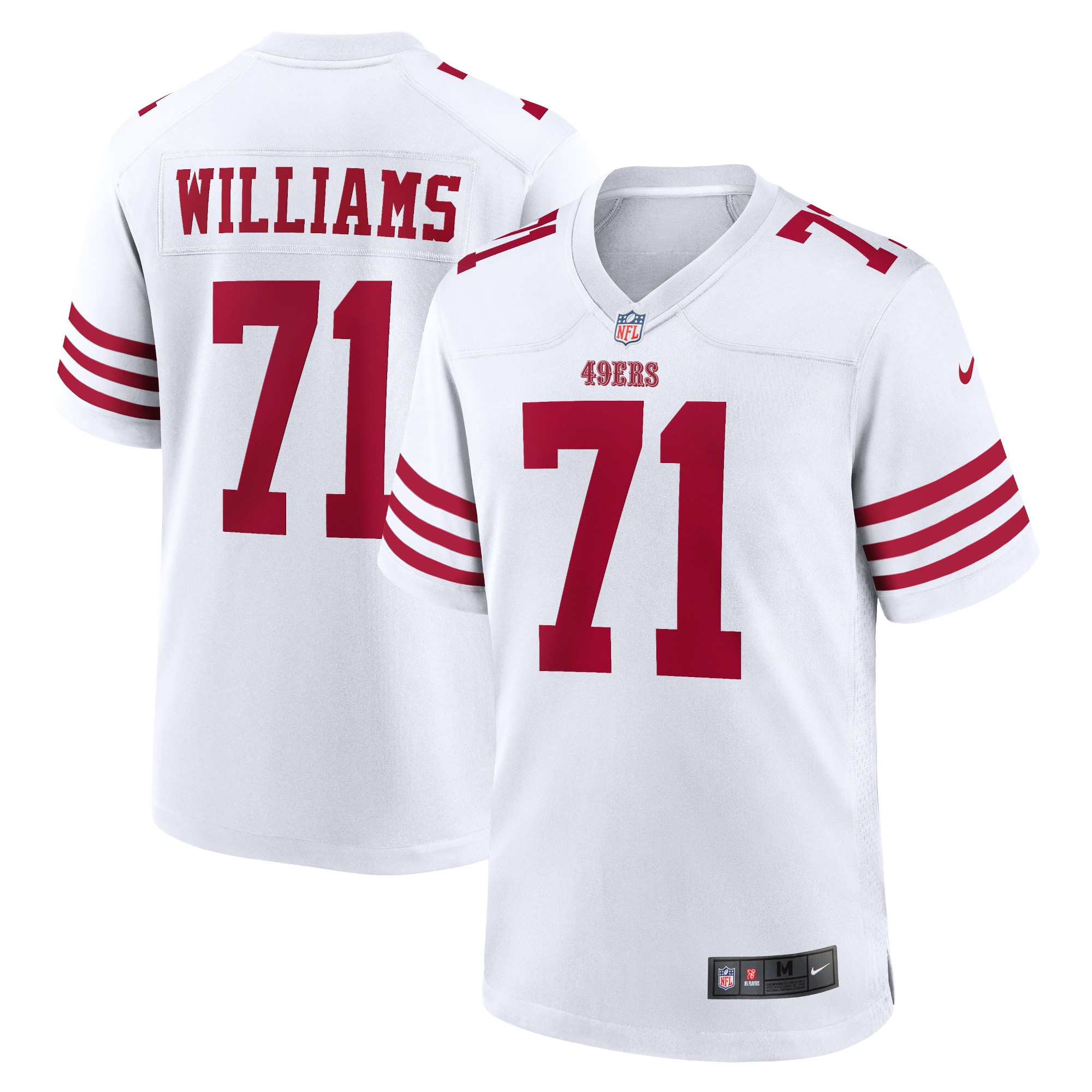 Men's San Francisco 49ers Trent Williams White Player Game Jersey