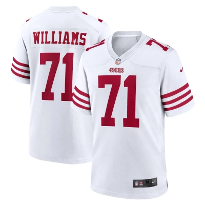 Men's San Francisco 49ers Trent Williams White Player Game Jersey 01