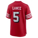 Men's San Francisco 49ers Trey Lance Scarlet Alternate Game Jersey