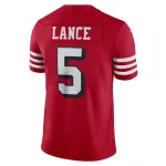 Men's San Francisco 49ers Trey Lance Scarlet Alternate Vapor Limited Jersey