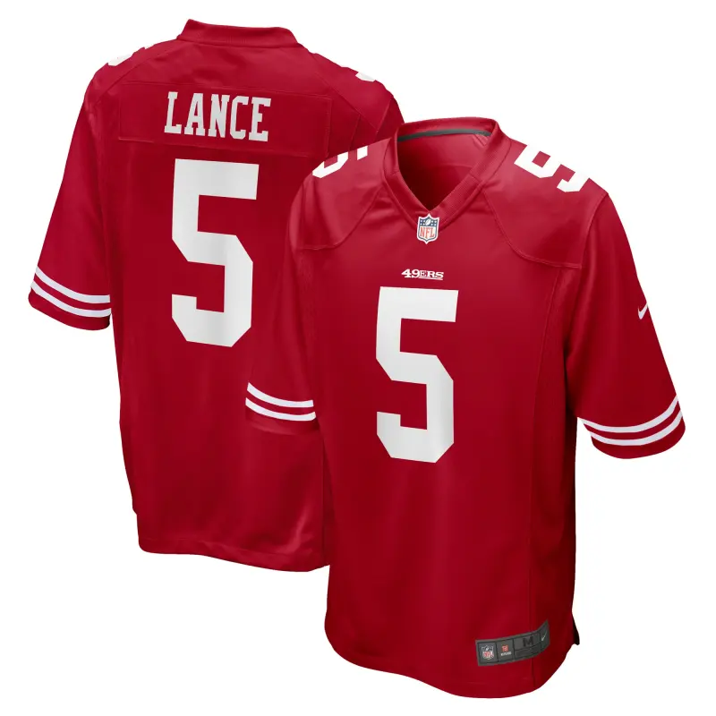 Men's San Francisco 49ers Trey Lance Scarlet Game Jersey