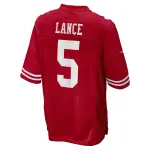Men's San Francisco 49ers Trey Lance Scarlet Game Jersey