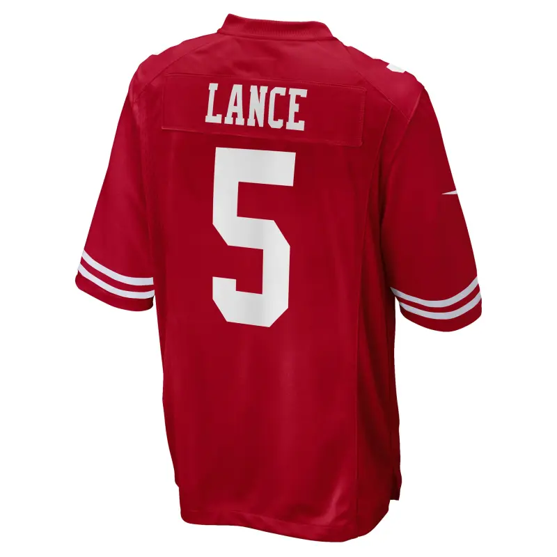 Men's San Francisco 49ers Trey Lance Scarlet Game Jersey