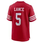 Men's San Francisco 49ers Trey Lance Scarlet Game Player Jersey