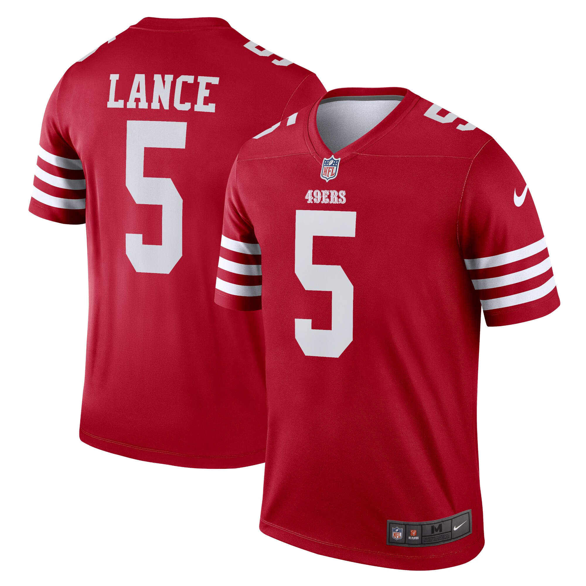 Men's San Francisco 49ers Trey Lance Scarlet Legend Jersey