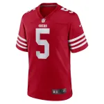 Men's San Francisco 49ers Trey Lance Scarlet Team Game Jersey