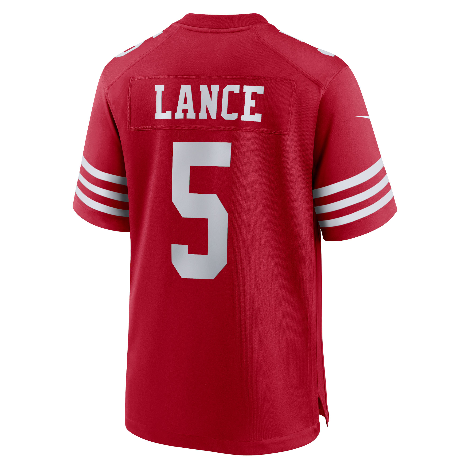 Men's San Francisco 49ers Trey Lance Scarlet Team Game Jersey