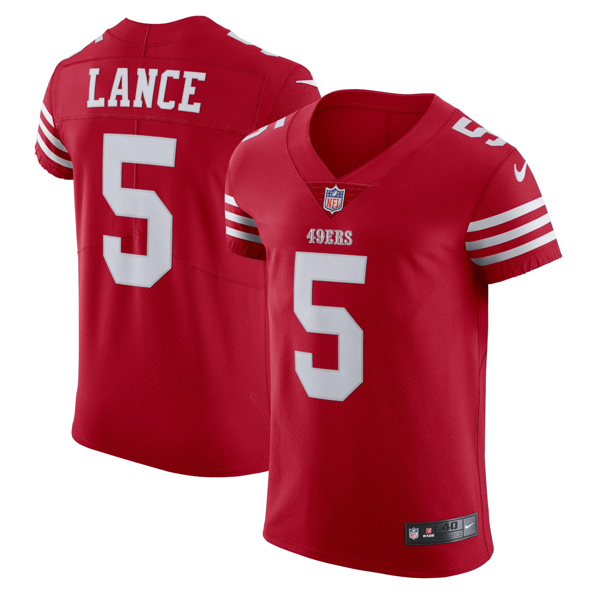 Men's San Francisco 49ers Trey Lance Scarlet Vapor Elite Jersey
