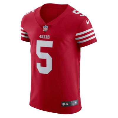 Men's San Francisco 49ers Trey Lance Scarlet Vapor Elite Jersey 02