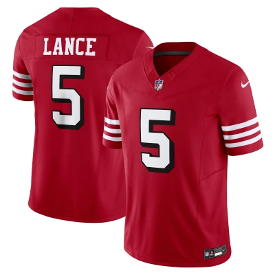 Men's San Francisco 49ers Trey Lance Scarlet Vapor F.U.S.E. Limited Jersey 01