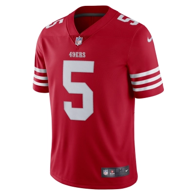 Men's San Francisco 49ers Trey Lance Scarlet Vapor Limited Jersey 02
