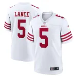 Men's San Francisco 49ers Trey Lance White Player Game Jersey