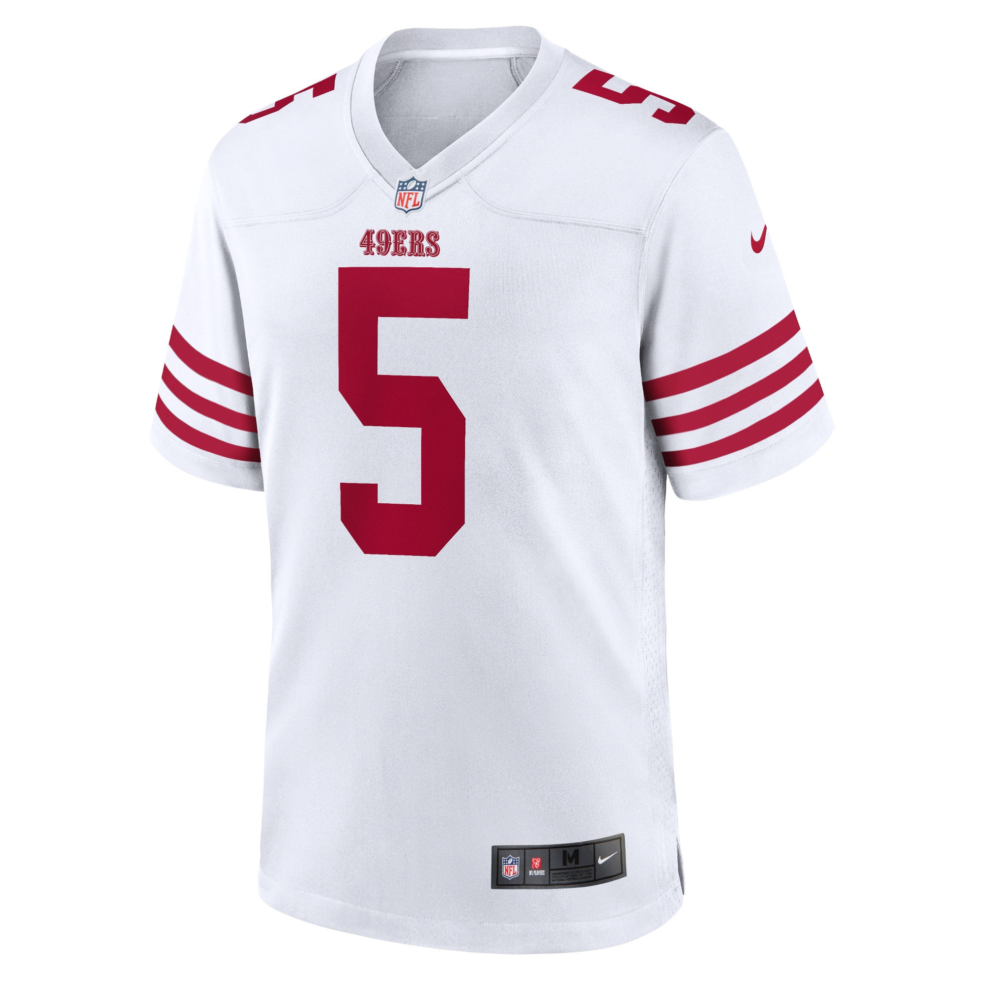 Men's San Francisco 49ers Trey Lance White Player Game Jersey