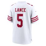 Men's San Francisco 49ers Trey Lance White Player Game Jersey