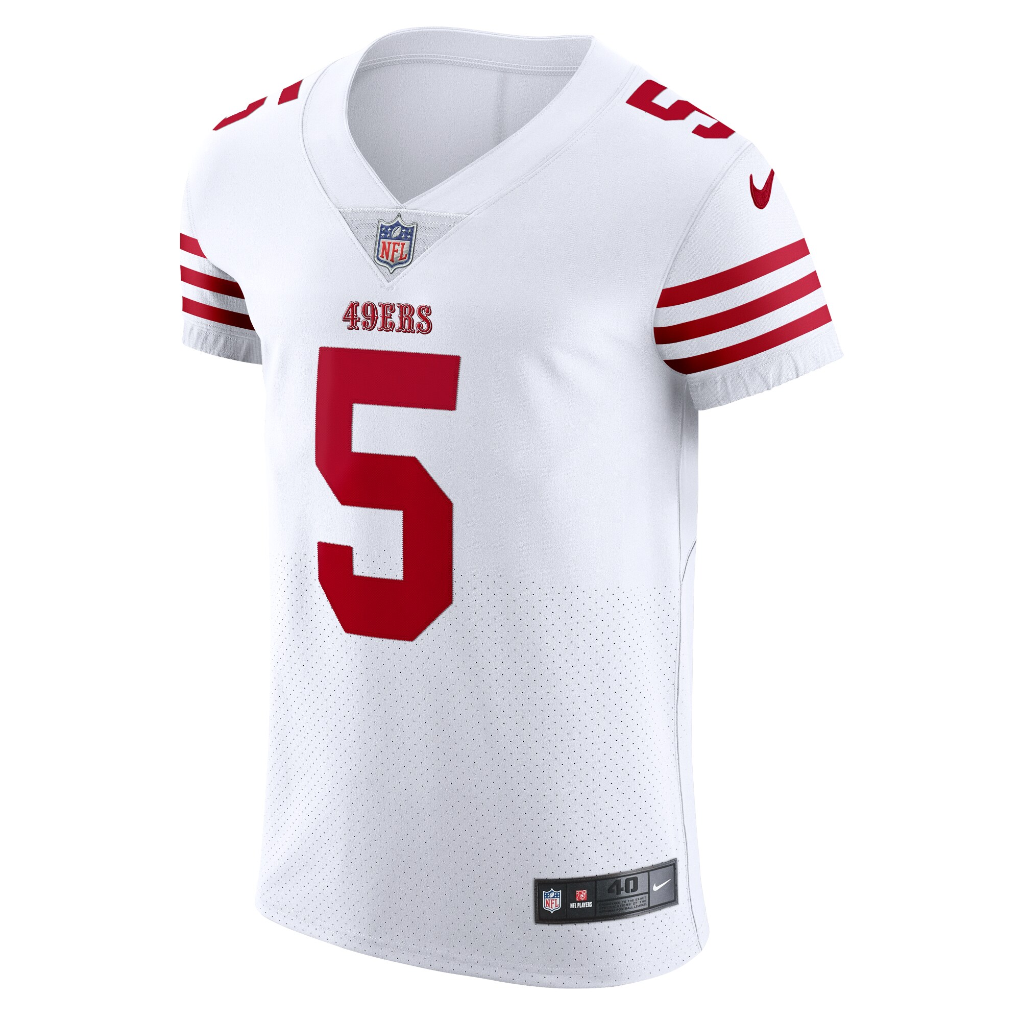 Men's San Francisco 49ers Trey Lance White Vapor Elite Jersey