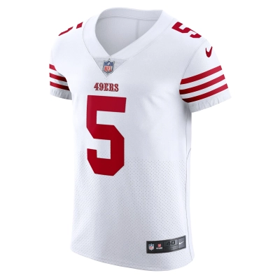 Men's San Francisco 49ers Trey Lance White Vapor Elite Jersey 02