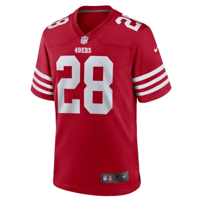 Men's San Francisco 49ers Trey Sermon Scarlet Player Game Jersey 02