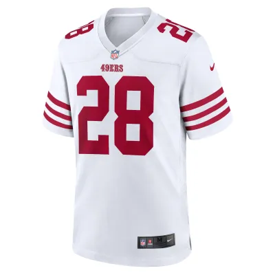 Men's San Francisco 49ers Trey Sermon White Player Game Jersey 02