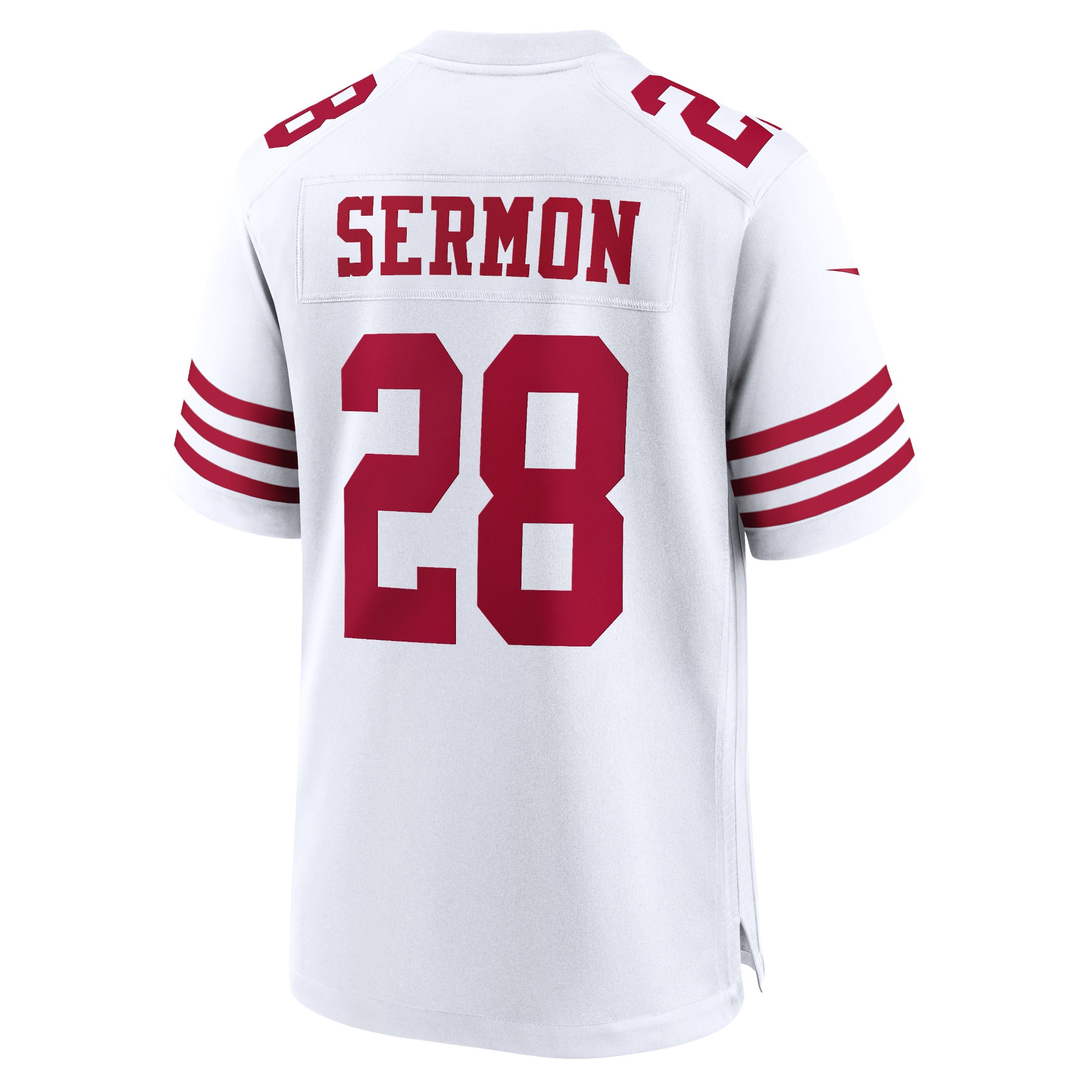 Men's San Francisco 49ers Trey Sermon White Player Game Jersey