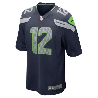Men's Seattle Seahawks 12s College Navy Game Team Jersey 02