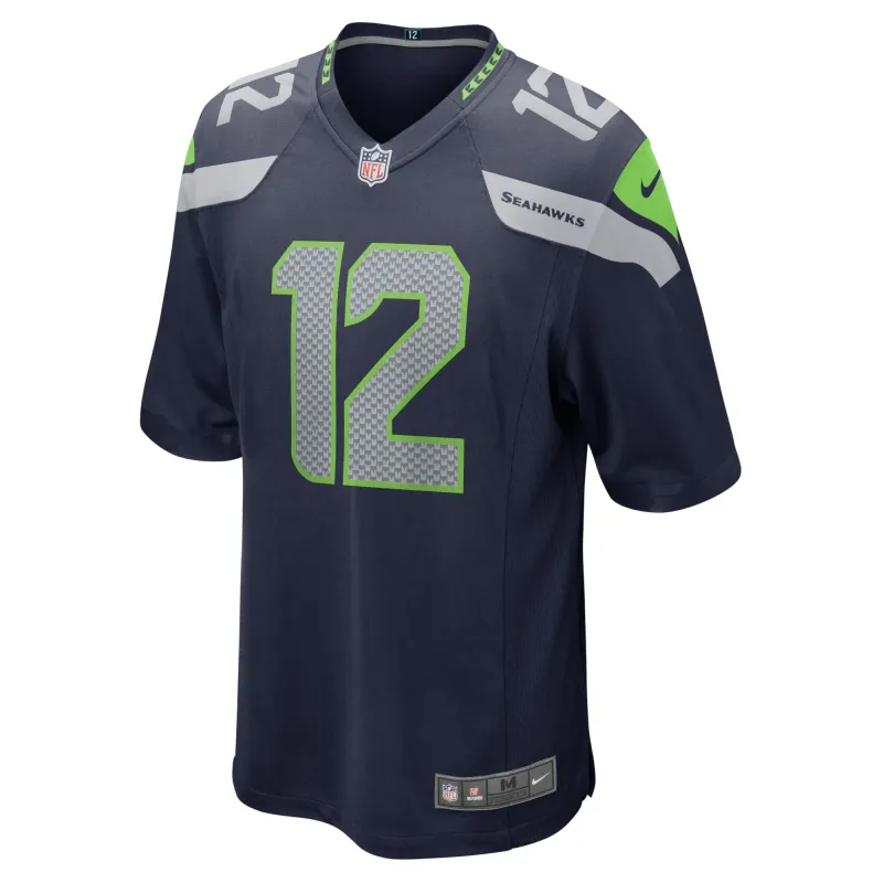 Men's Seattle Seahawks 12s College Navy Game Team Jersey