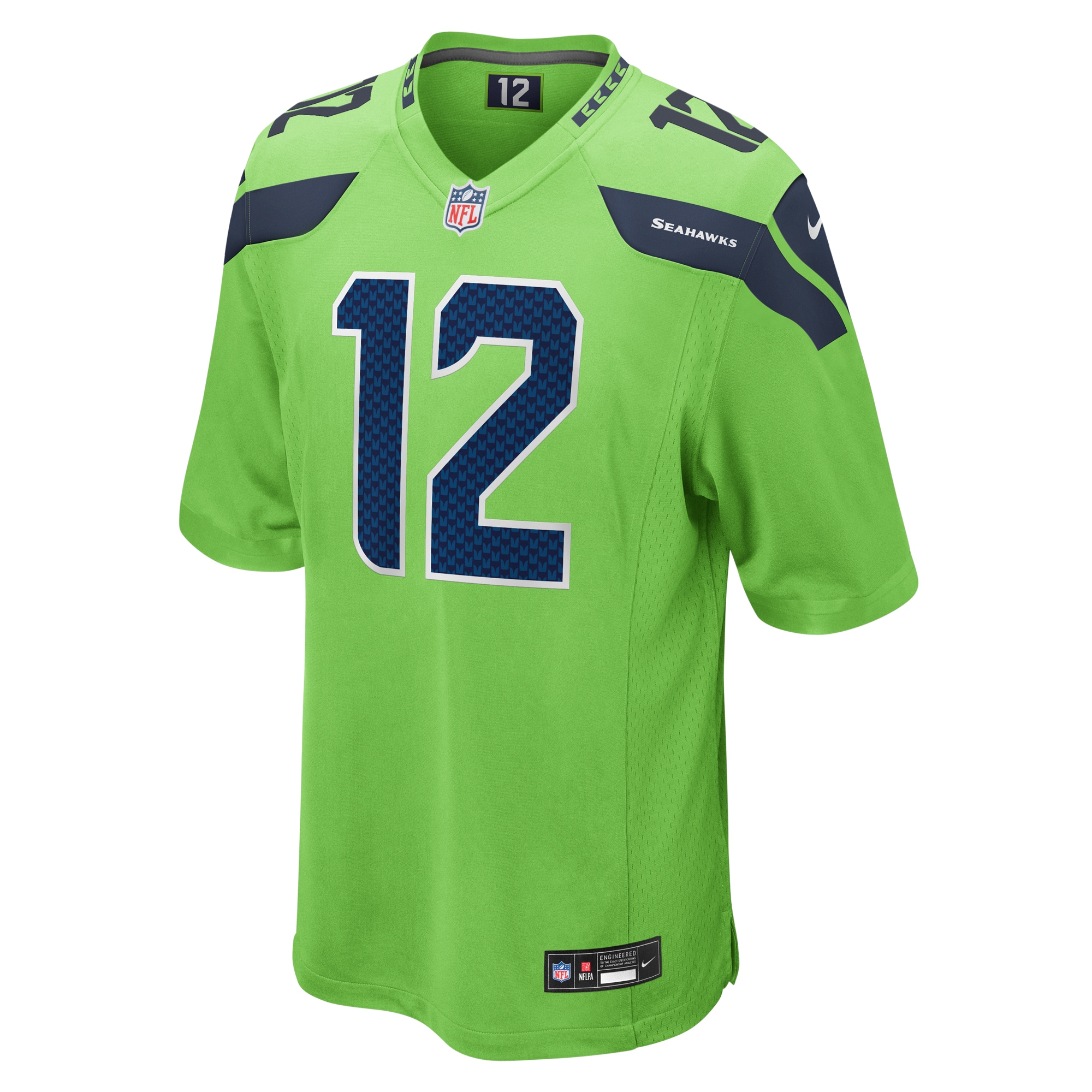 Men's Seattle Seahawks 12s Neon Green Game Jersey