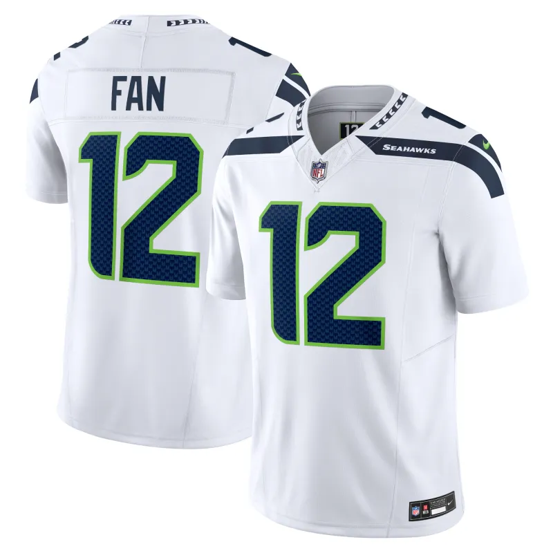 Men's Seattle Seahawks 12s White Vapor F.U.S.E. Limited Jersey