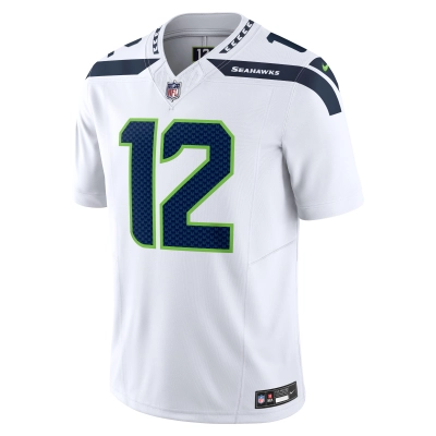 Men's Seattle Seahawks 12s White Vapor F.U.S.E. Limited Jersey 02