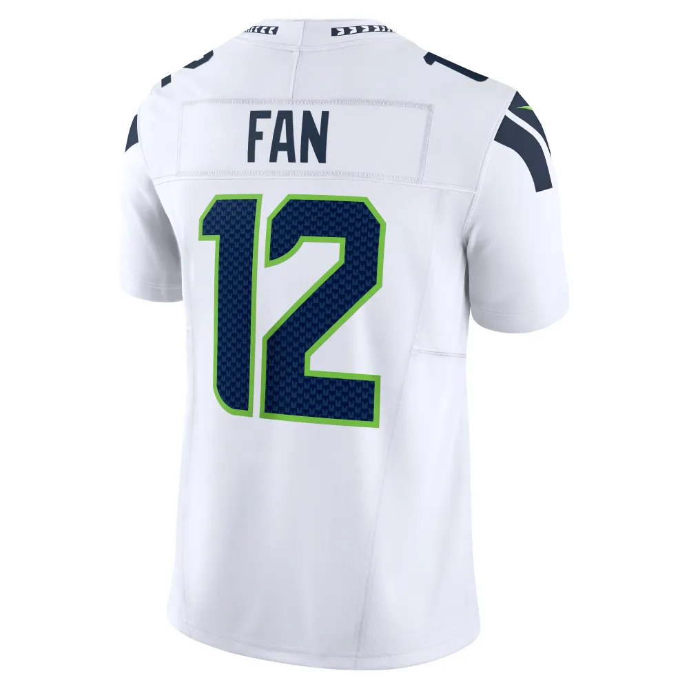 Men's Seattle Seahawks 12s White Vapor F.U.S.E. Limited Jersey
