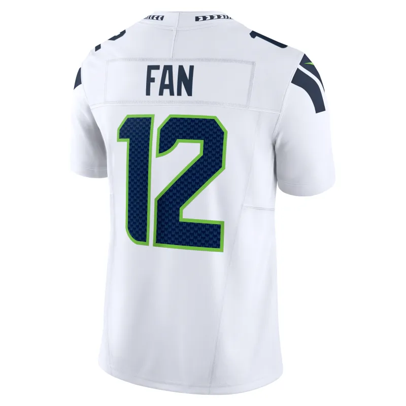 Men's Seattle Seahawks 12s White Vapor F.U.S.E. Limited Jersey