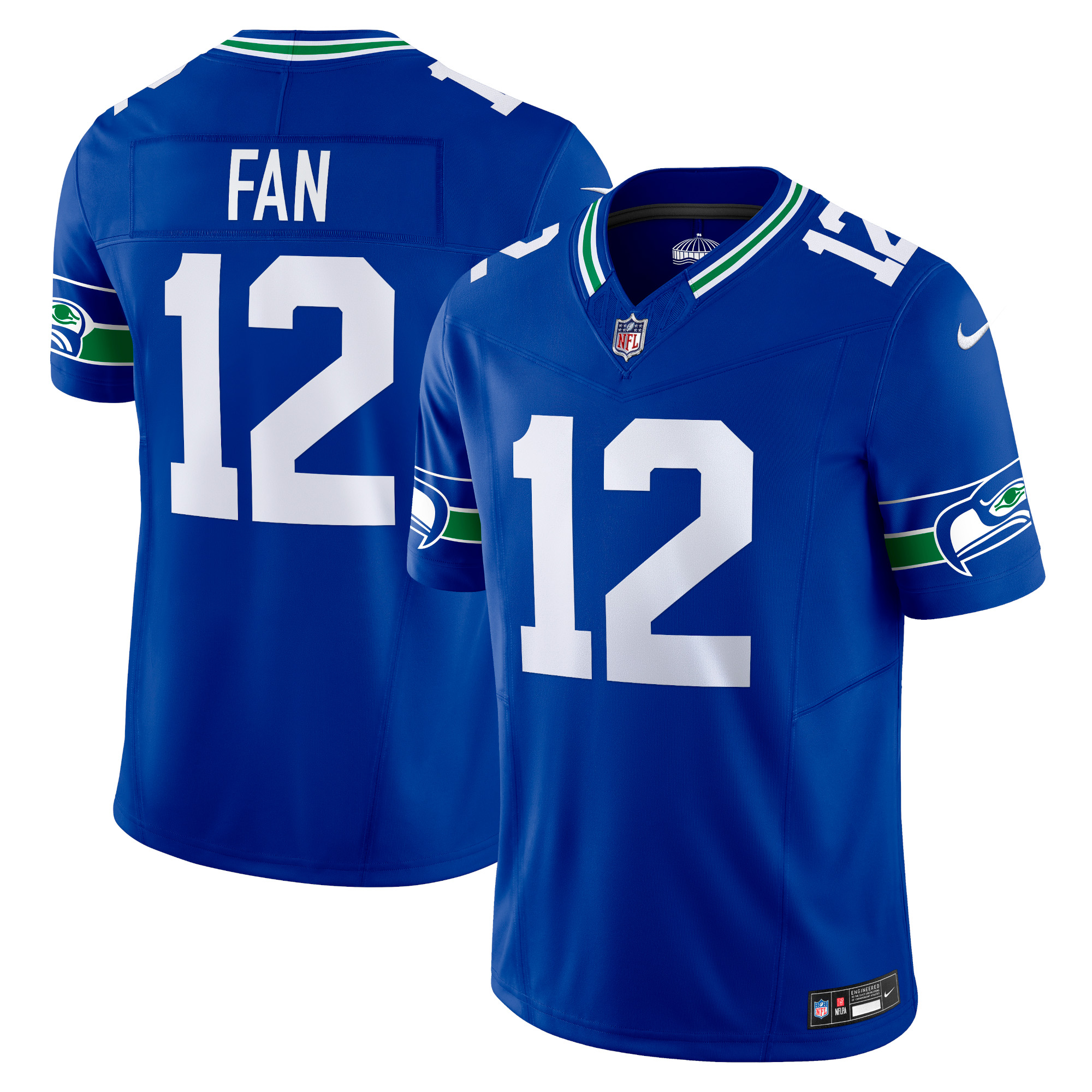 Men's Seattle Seahawks 12th Fan Royal Vapor F.U.S.E. Limited Jersey