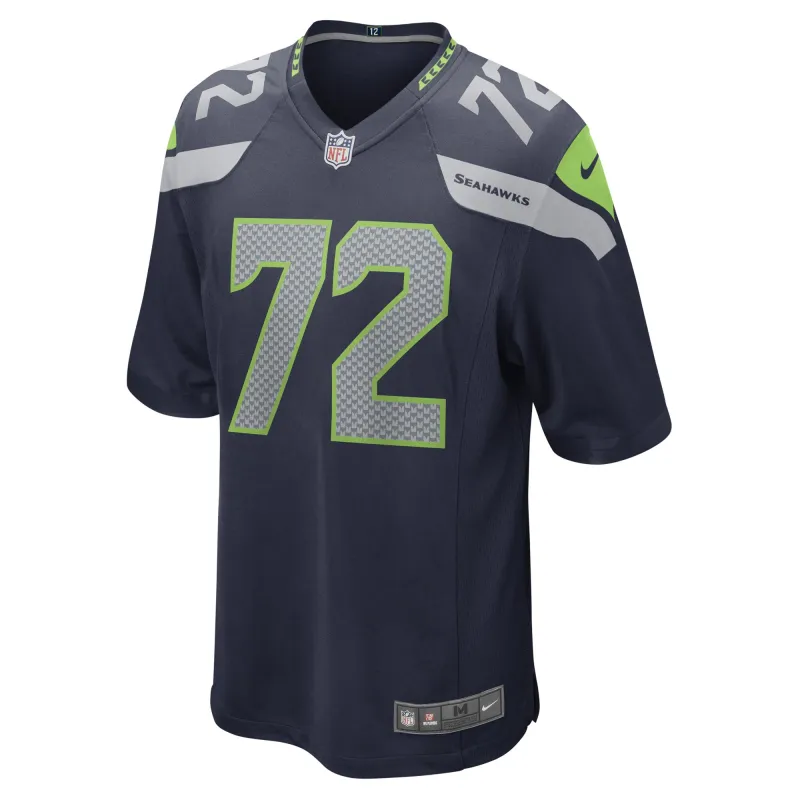 Men's Seattle Seahawks Abraham Lucas College Navy Game Player Jersey