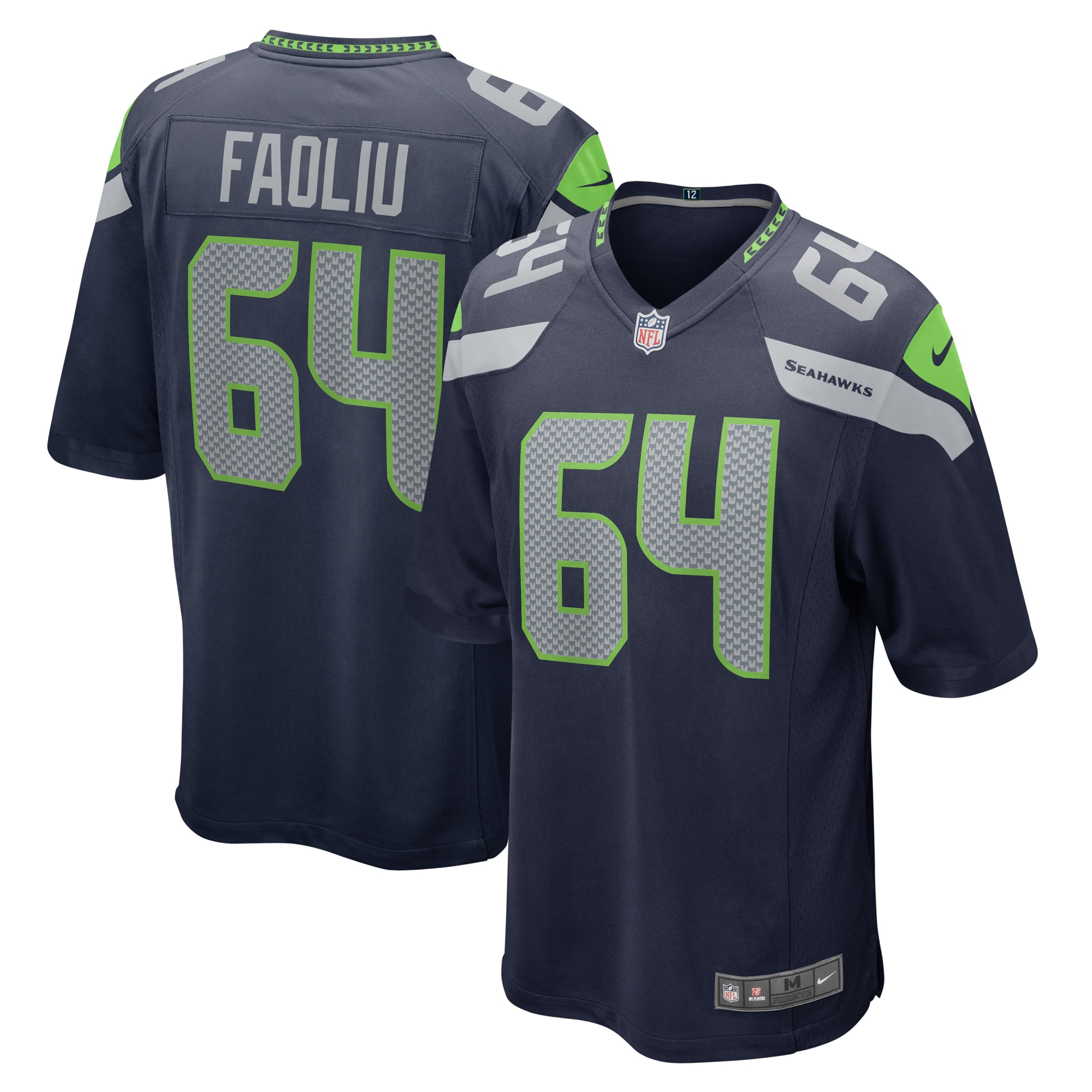Men's Seattle Seahawks Austin Faoliu College Navy Game Jersey