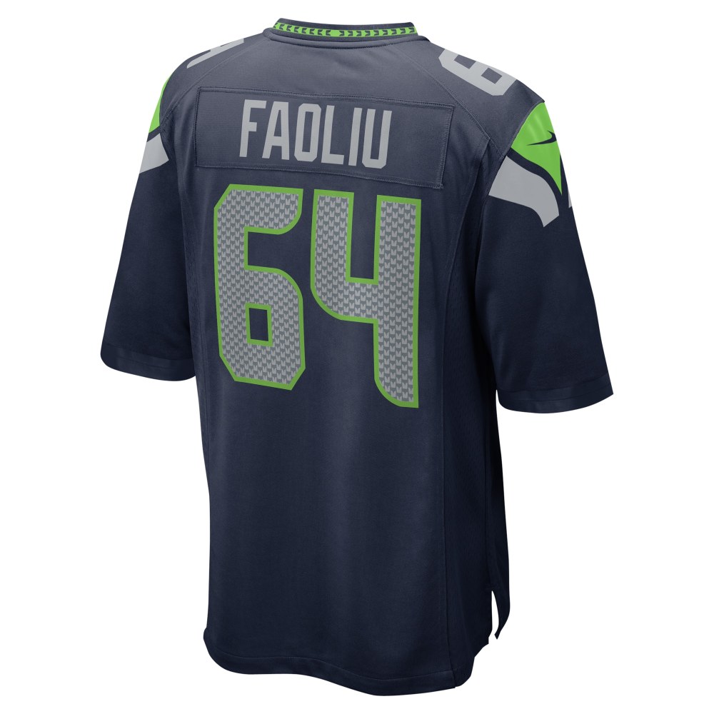 Men's Seattle Seahawks Austin Faoliu College Navy Game Jersey