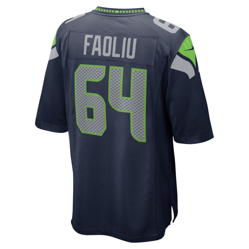 Men's Seattle Seahawks Austin Faoliu College Navy Game Jersey