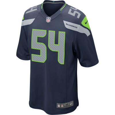 Men's Seattle Seahawks Bobby Wagner College Navy Game Jersey 02