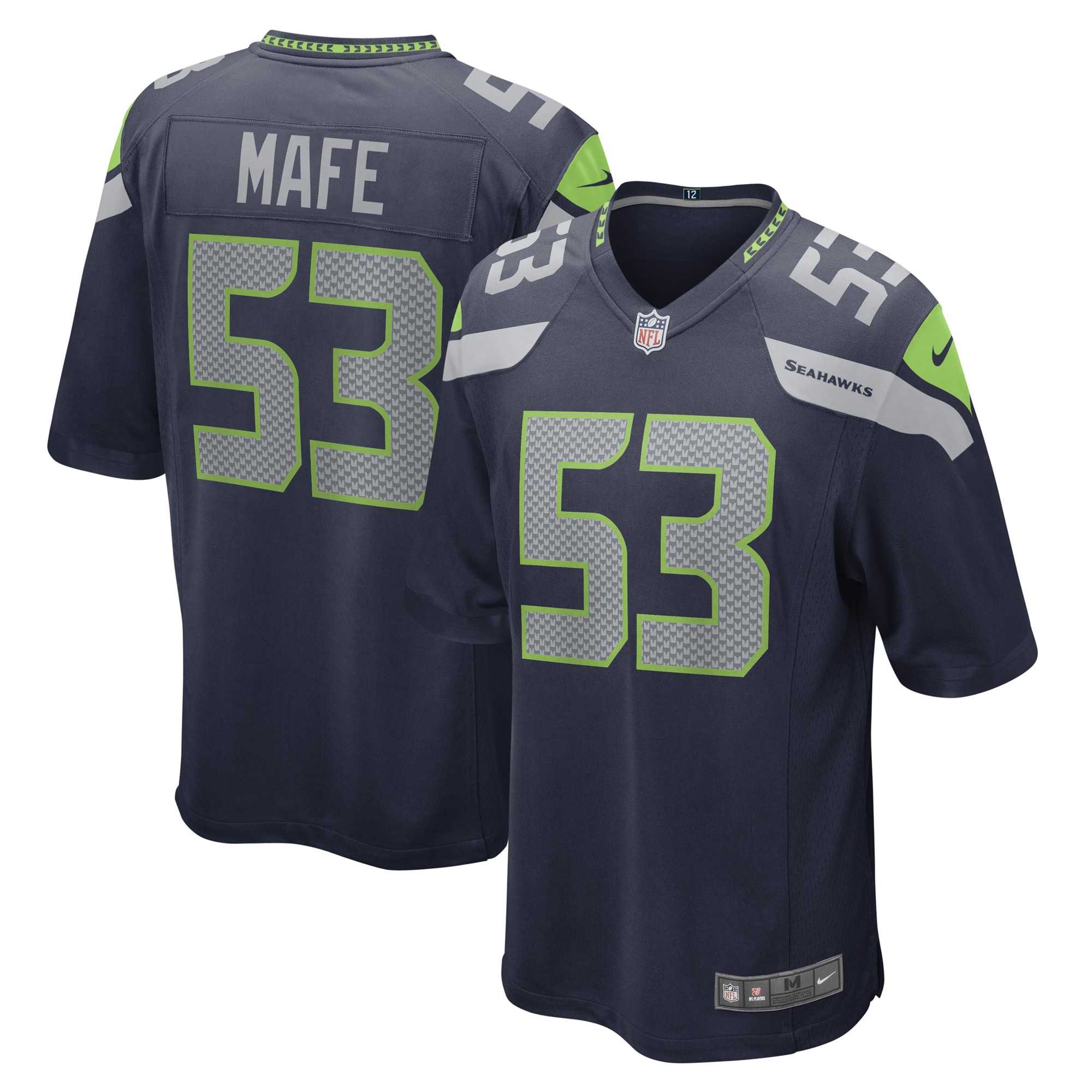 Men's Seattle Seahawks Boye Mafe College Navy Game Player Jersey