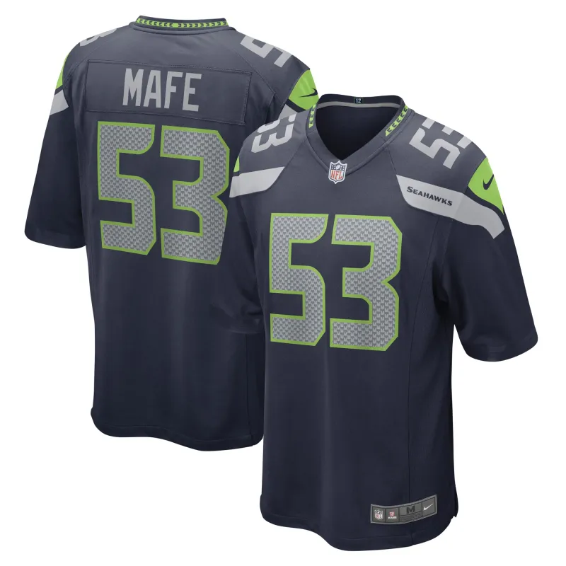 Men's Seattle Seahawks Boye Mafe College Navy Game Player Jersey