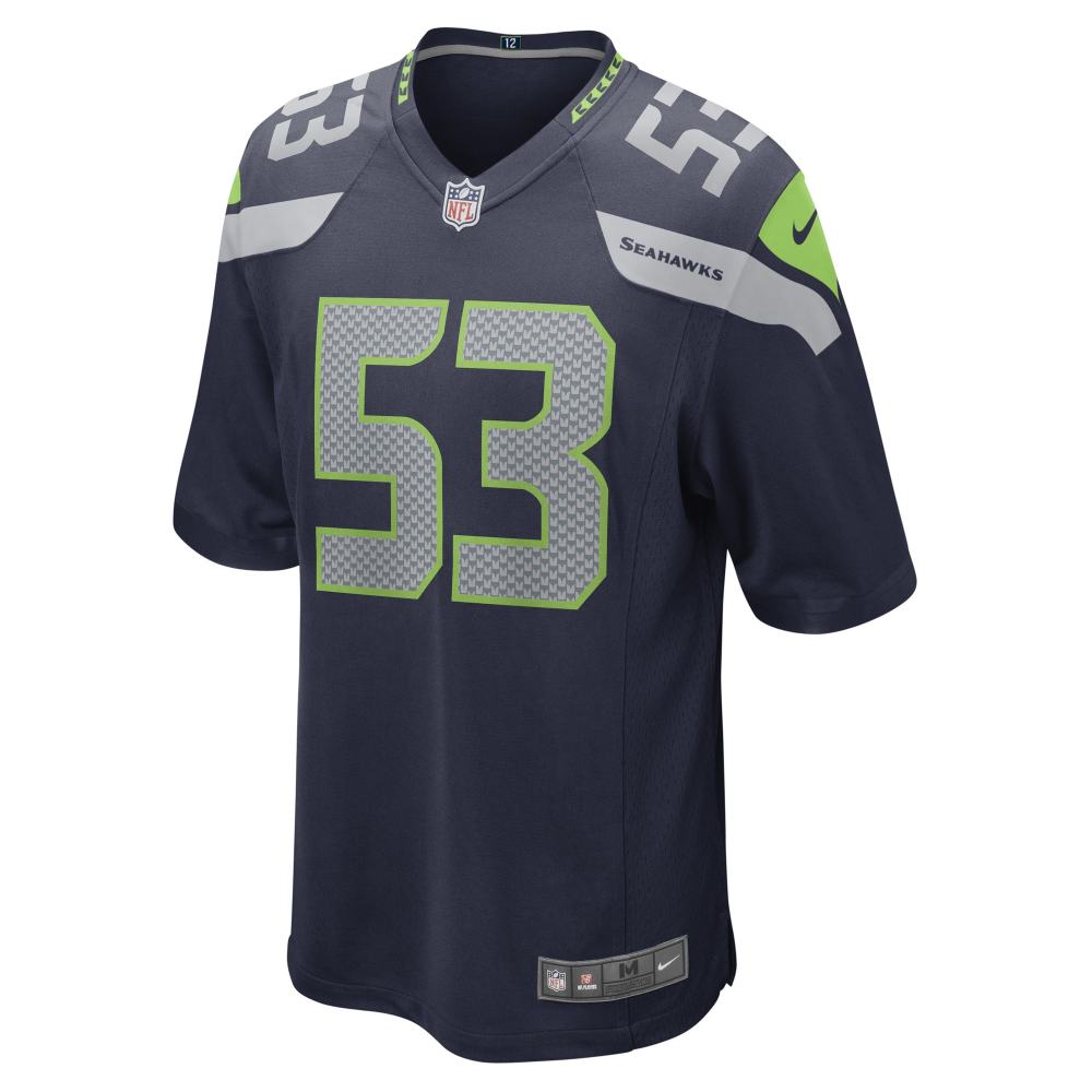Men's Seattle Seahawks Boye Mafe College Navy Game Player Jersey