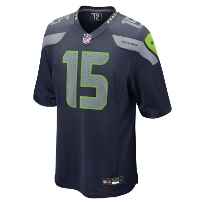 Men's Seattle Seahawks Brett Rypien College Navy Team Game Jersey 02